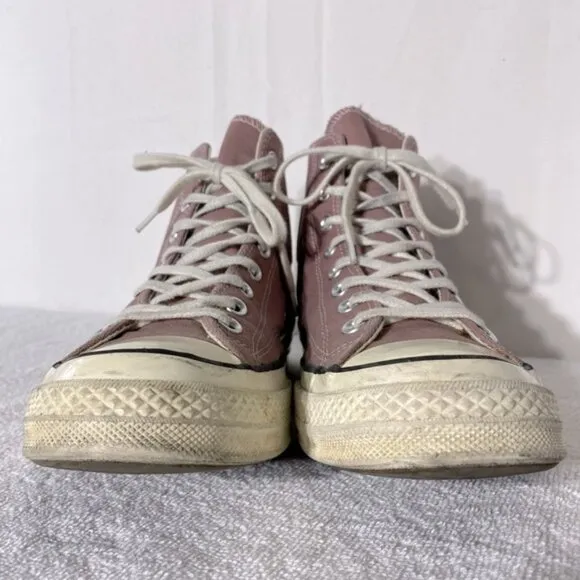 Converse Chuck Taylor Mauve Pink Canvas Lace Up High Top Sneakers 9/11