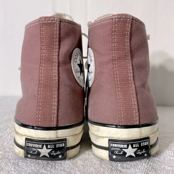 Converse Chuck Taylor Mauve Pink Canvas Lace Up High Top Sneakers 9/11