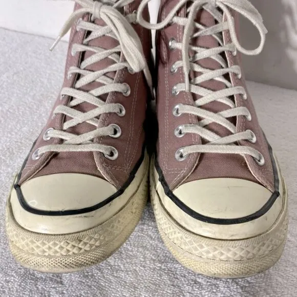 Converse Chuck Taylor Mauve Pink Canvas Lace Up High Top Sneakers 9/11