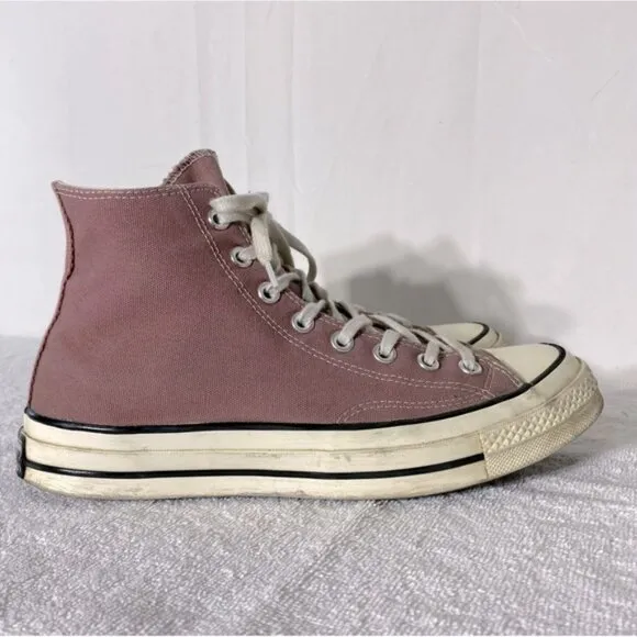 Converse Chuck Taylor Mauve Pink Canvas Lace Up High Top Sneakers 9/11
