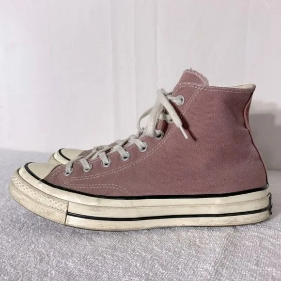 Converse Chuck Taylor Mauve Pink Canvas Lace Up High Top Sneakers 9/11