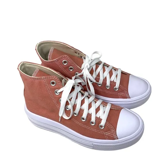 Converse Chuck Taylor Move Platform Sneakers Ritual Rose Hi Canvas Women A06136C
