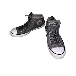 Converse Chuck Taylor Shoe Mens 9.5 Gray Canvas High Top Thunder Sneaker 155470C