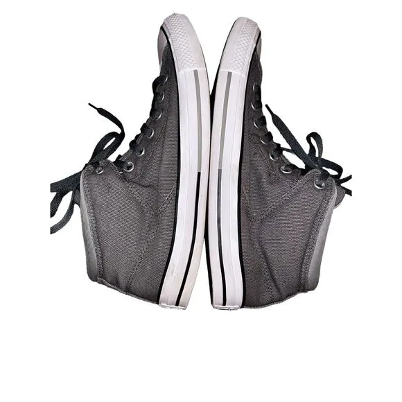 Converse Chuck Taylor Shoe Mens 9.5 Gray Canvas High Top Thunder Sneaker 155470C