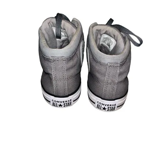 Converse Chuck Taylor Shoe Mens 9.5 Gray Canvas High Top Thunder Sneaker 155470C