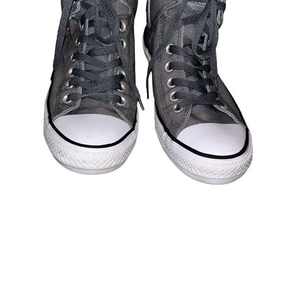 Converse Chuck Taylor Shoe Mens 9.5 Gray Canvas High Top Thunder Sneaker 155470C