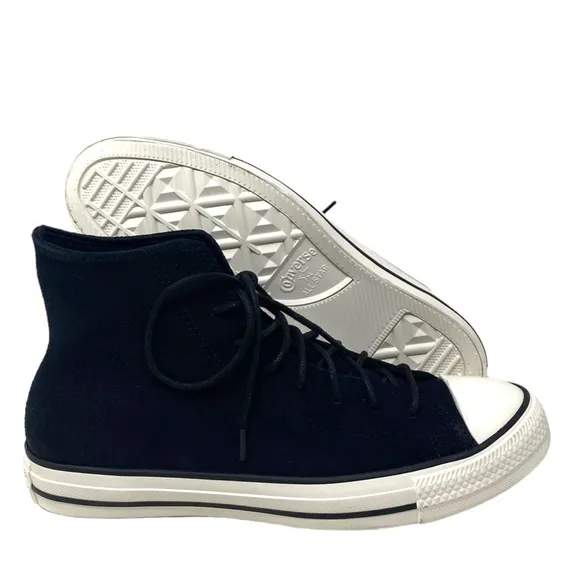 Converse Chuck Taylor Shoes Skate High Top Suede Black For Women Casual A04637C