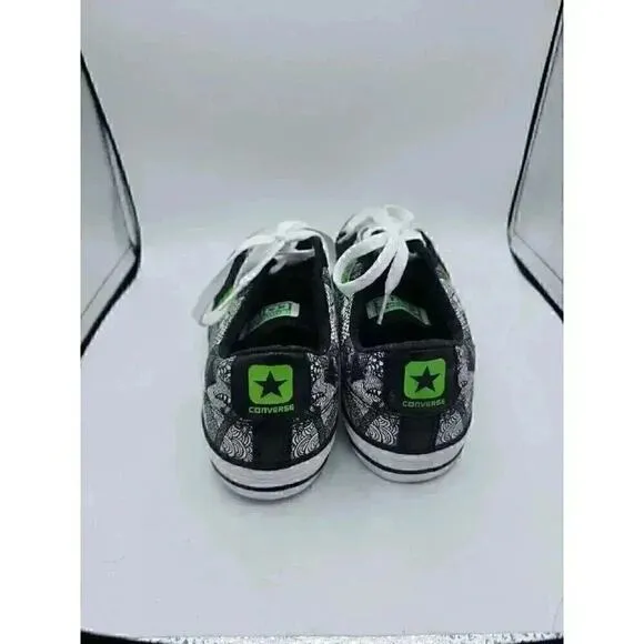 Converse Cons Graphic Print Mens Size 8.5 / Wmns 10.5 Black Green White 142992C