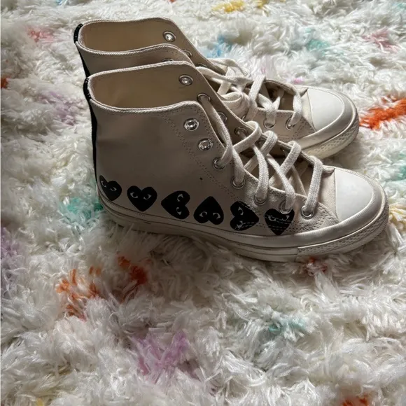 Converse Cream Canvas Sneakers with Rubber Toe Caps