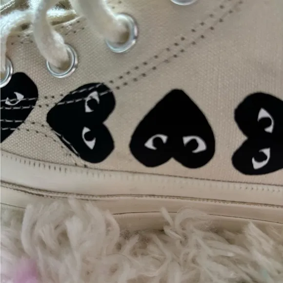 Converse Cream Canvas Sneakers with Rubber Toe Caps