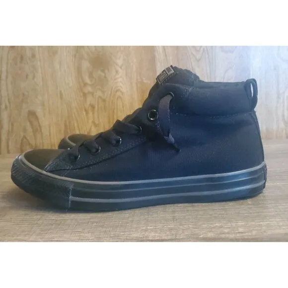 Converse CT All Star Street Mid Casual Shoes Sneakers Mens Size 8 Black Out