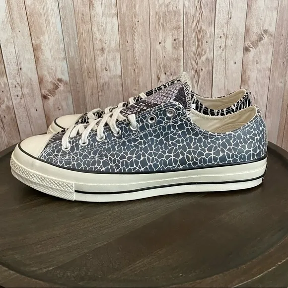 Converse CTAS 70 Ox Black Egret Suede Canvas Low Sneakers Size 12 Men
