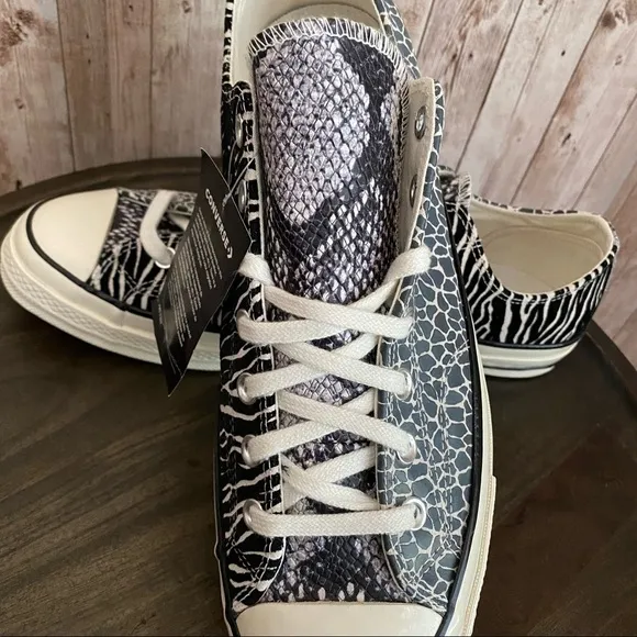 Converse CTAS 70 Ox Black Egret Suede Canvas Low Sneakers Size 12 Men