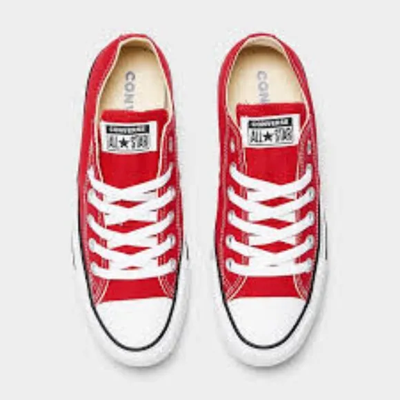 Converse Ctas Classic OX Low Top Skate Sneakers Red Canvas Size 7 Unisex NEW