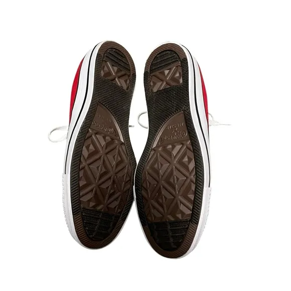 Converse Ctas Classic OX Low Top Skate Sneakers Red Canvas Size 7 Unisex NEW