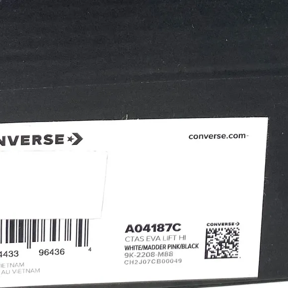 Converse CTAS EVA Lift Platform High White Kids Women's Canvas Sneakers A04187C