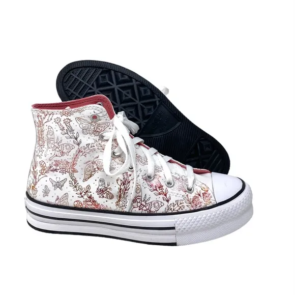 Converse CTAS EVA Lift Platform High White Kids Women's Canvas Sneakers A04187C