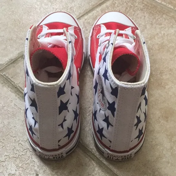 Converse CTAS HI Top Stars Stripes USA Flag Canvas Sneakers