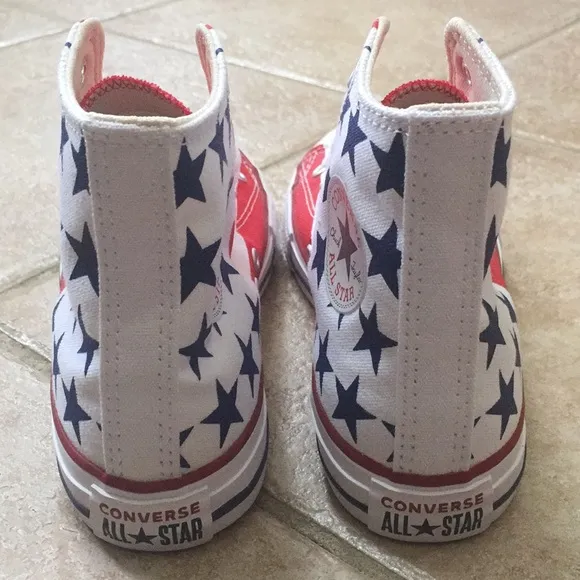 Converse CTAS HI Top Stars Stripes USA Flag Canvas Sneakers