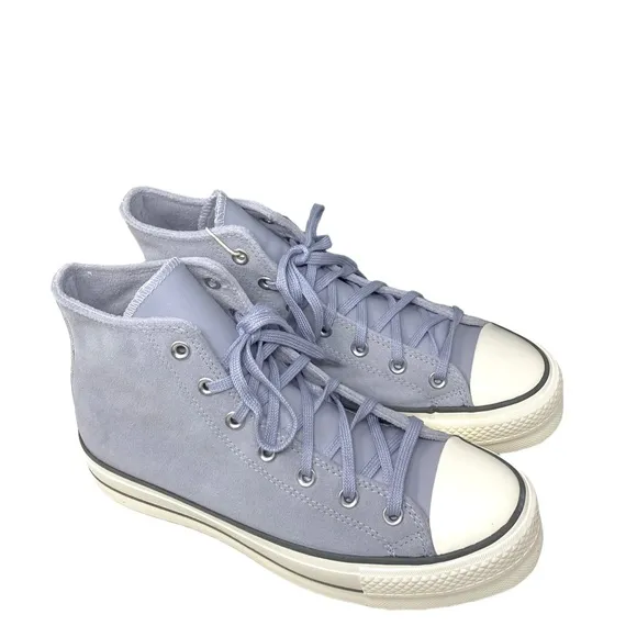 Converse Ctas Lift Hi Suede Platform Shoe Women Iron Gray Skate Sneakers A03251C