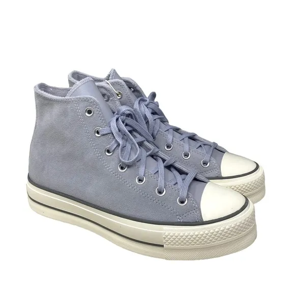 Converse Ctas Lift Hi Suede Platform Shoe Women Iron Gray Skate Sneakers A03251C