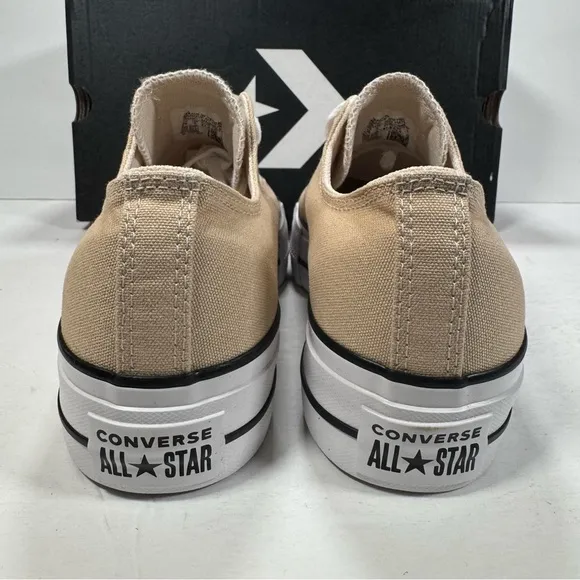 Converse CTAS Lift Ox Platform Sneakers Oat Milk Women's Size 10