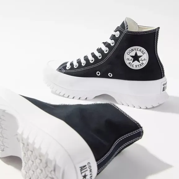 Converse CTAS Lugged 2.0 Hi Black White Platform Sneaker
