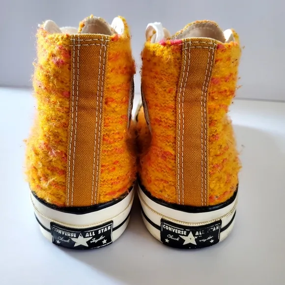 Converse High-Top Sneakers in Yellow Red and White Women's Size 8 Men's Size 6
