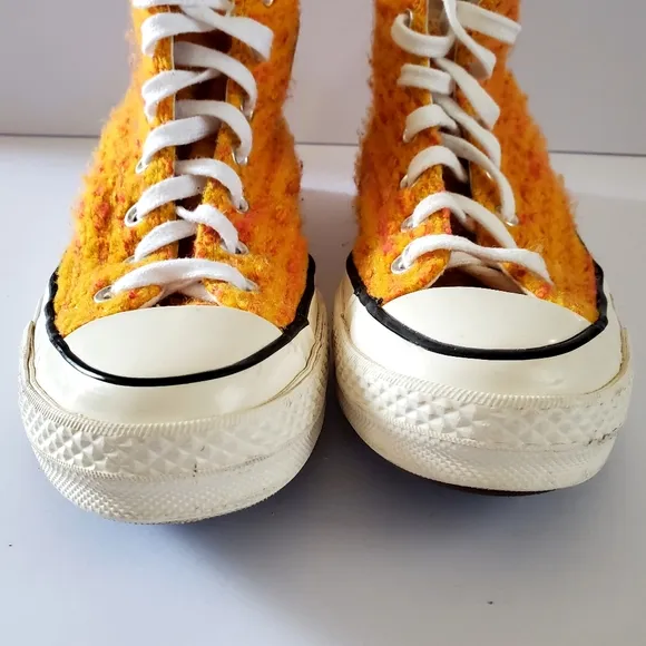 Converse High-Top Sneakers in Yellow Red and White Women's Size 8 Men's Size 6