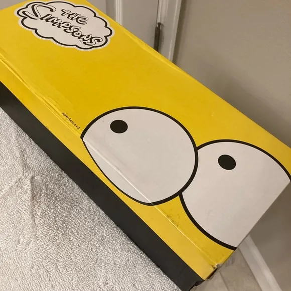 Converse Homer Simpson Blue and Black High-Top Sneakers with Graphic Design
