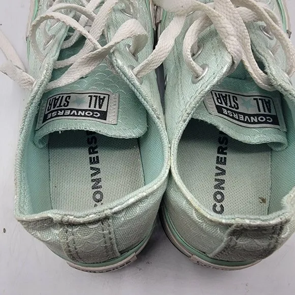 Converse Kids 1 Green Platform Shoes Casual Low Top Lace up 372753F