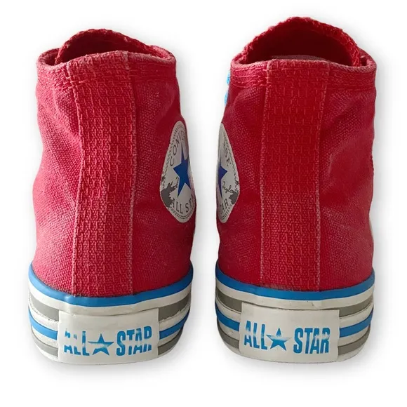 Converse Kids 12 Vintage Chuck Taylor All Stars Red High Top Sneakers Trainers