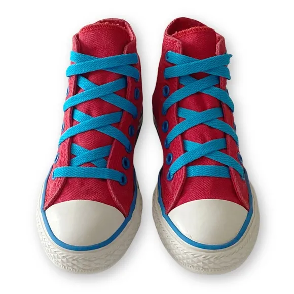 Converse Kids 12 Vintage Chuck Taylor All Stars Red High Top Sneakers Trainers