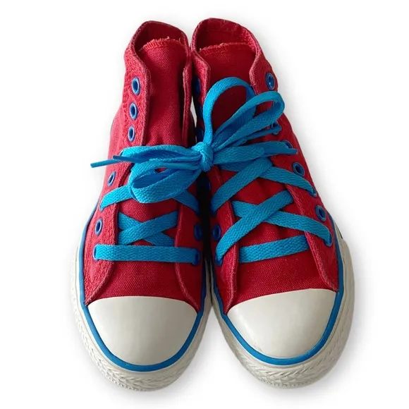 Converse Kids 12 Vintage Chuck Taylor All Stars Red High Top Sneakers Trainers