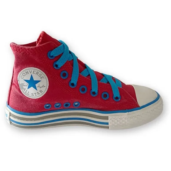 Converse Kids 12 Vintage Chuck Taylor All Stars Red High Top Sneakers Trainers