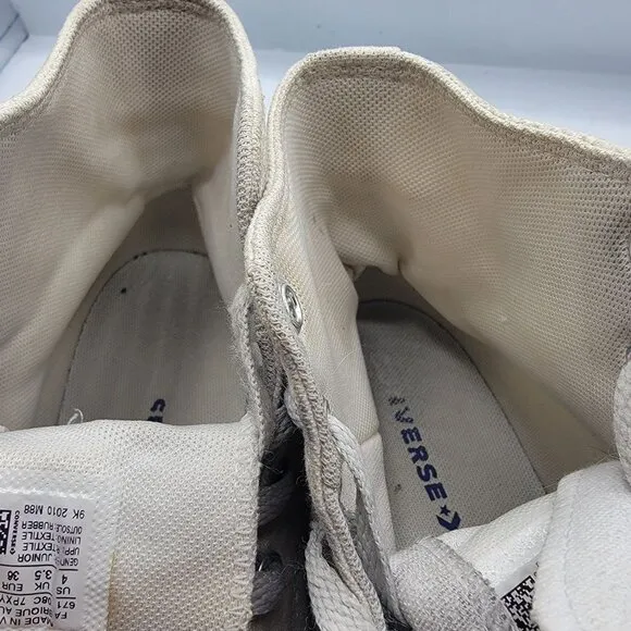 Converse Kids 4 White Platform Sneaker Shoes High Top Casual Outdoors Walking
