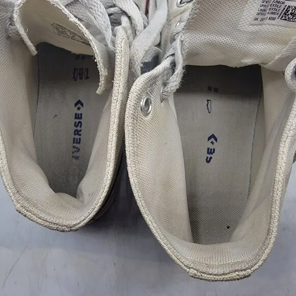 Converse Kids 4 White Platform Sneaker Shoes High Top Casual Outdoors Walking