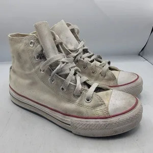 Converse Kids 4 White Platform Sneaker Shoes High Top Casual Outdoors Walking