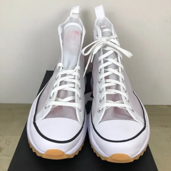 Converse Men’s Run Star Hike Hi Concrete Heat White Sneakers