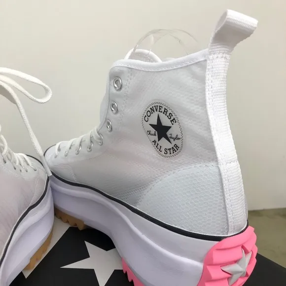 Converse Men’s Run Star Hike Hi Concrete Heat White Sneakers