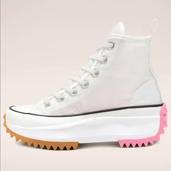 Converse Men’s Run Star Hike Hi Concrete Heat White Sneakers