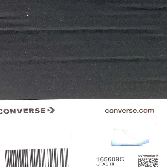 Converse Men's Size 165609C CTAS HI TRANSLUCENT WHITE Canvas Synthetic Sneakers