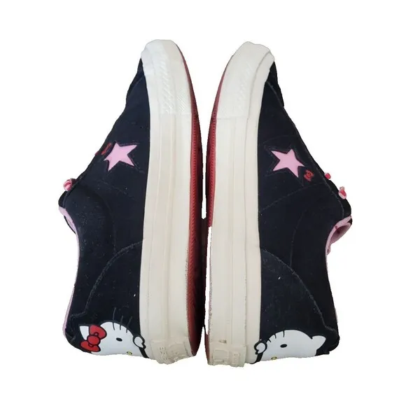 Converse One Star OX Hello Kitty Black with Pink Sneakers (SIZE Womens 9 Mens 7)