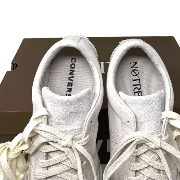 Converse One Star x NOTRE Low White Suede Canvas Women's Sneakers Custom A01630C