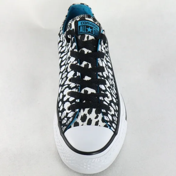 CONVERSE PAIR Chuck Taylor OX White/Black Dots Like New Sz 8 US Wmn