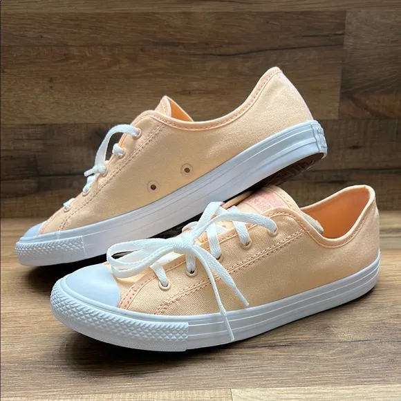 Converse Peach Canvas Sneakers
