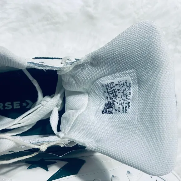 Converse Pro Blaze White and Green High-Top Speakers