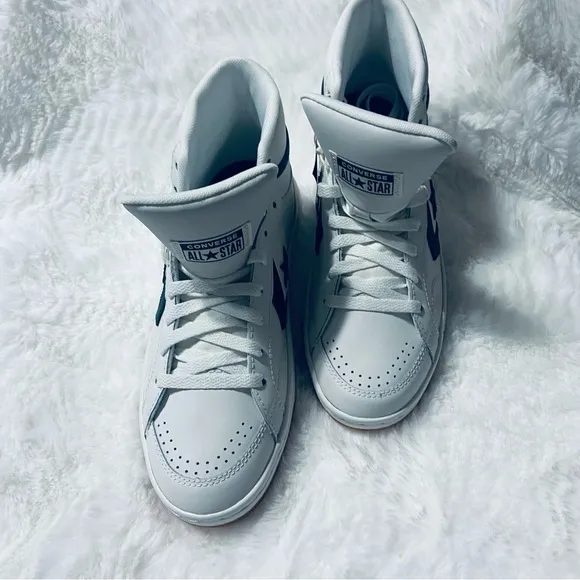 Converse Pro Blaze White and Green High-Top Speakers