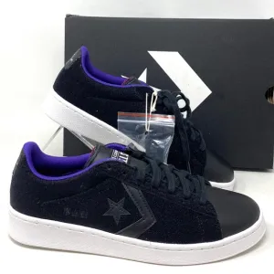 Converse Pro Leather Low Skate Women's Shoes Black Suede Casual Sneakers A01649C