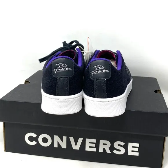 Converse Pro Leather Low Skate Women's Shoes Black Suede Casual Sneakers A01649C